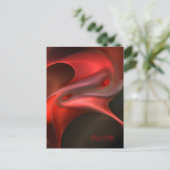 Rote Seide Postkarte (Stehend Vorderseite)