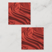 Rote Seide Quadratische Visitenkarte (Vorne/Hinten)