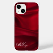 Rote Seide | Satin Illusion iPhone Case (Rückseite)