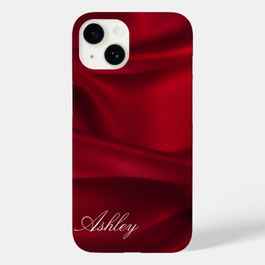 Rote Seide | Satin Illusion iPhone-Hülle Case-Mate iPhone Hülle (Rückseite)