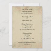 Rote Seide und Pergament Gotische Einladung zur Ho (Rückseite)