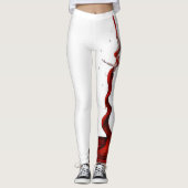 Rote Seidenkünstler Leggings (Single Bein) Yoga Pa (Vorderseite)