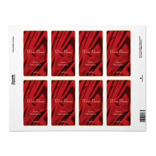 Rote Seidenweinmarke (Vorne)