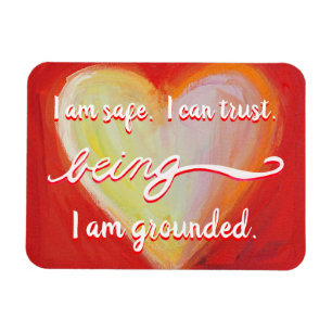 Rote "Sein" Root Chakra Awareness Words Magnete