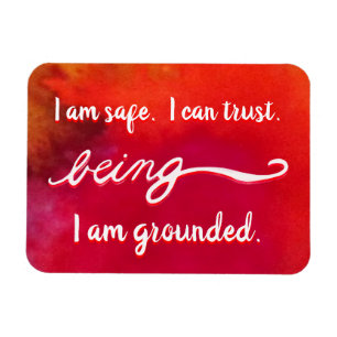 Rote "Sein" Root Chakra Awareness Words Magnete