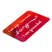 Rote "Sein" Root Chakra Awareness Words Magnete (Linke Seite)