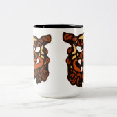 Rote Shisa Paare Zweifarbige Tasse (Mittel)