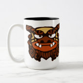 Rote Shisa Paare Zweifarbige Tasse (Links)