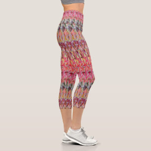 Rote Shred Switchback hoch taillierte Caprihosen Capri Leggings