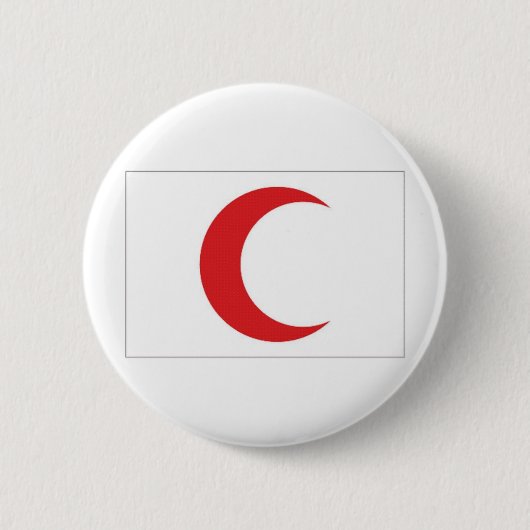 Rote sichelförmige Flagge Button (Vorderseite)