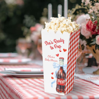 Rote Sie ist bereit zu platzen Baby Shower Popcorn Geschenkschachtel