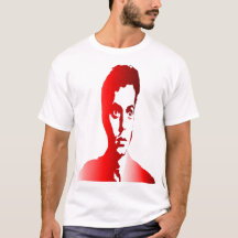 Rote Sihuette ein Mann mit besorgtem Ausdruck