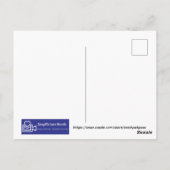 ROTE & SILBERNE FEIERTAGS-Schleife #1 Postkarte (Rückseite)