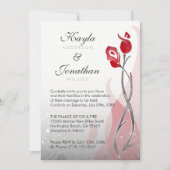 Rote silberne Rosen der Eis-u. Einladung (Vorderseite)