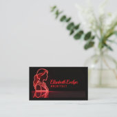 Rote Silhouette: Professionelle Reflexion Visitenkarte (Stehend Vorderseite)
