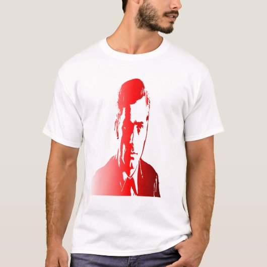 Rote Silhuette eine männliche politische Figur, er T-Shirt (Vorderseite)