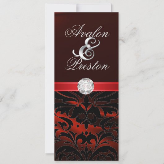 Rote Silk Einladung (Vorderseite)