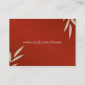 Rote Silk kundengerechte Visitenkarten Visitenkarte (Rückseite)