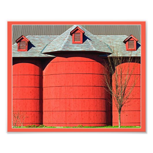 Rote Silos Fotodruck (Vorne)