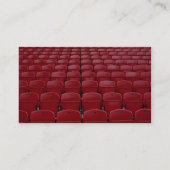 Rote Sitze am Fußballstadion Visitenkarte (Rückseite)