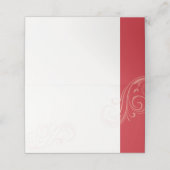 Rote Sitzkarte, Caroline Wedding Collection Platzkarte (Außenseite Aufgefaltet)