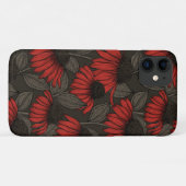 Rote Sitzmöbel in Braun Case-Mate iPhone Hülle (Rückseite (Horizontal))