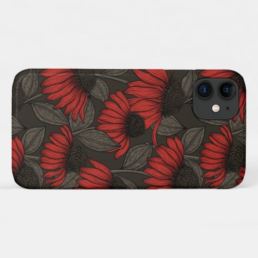 Rote Sitzmöbel in Braun Case-Mate iPhone Hülle (Rückseite (Horizontal))