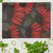 Rote Sitzmöbel in Braun Geschirrtuch (Gefaltet)