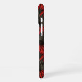 Rote Sitzmöbel in Braun iPhone Hülle (Linke Seite)