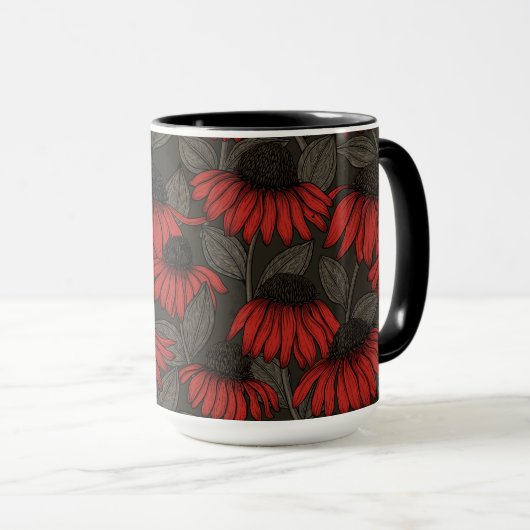 Rote Sitzmöbel in Braun Tasse (VorderseiteRechts)