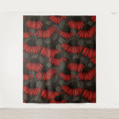 Rote Sitzmöbel in Braun Wandteppich (Vorderseite)