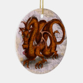 Rote Skala Keramik Ornament (Rechts)
