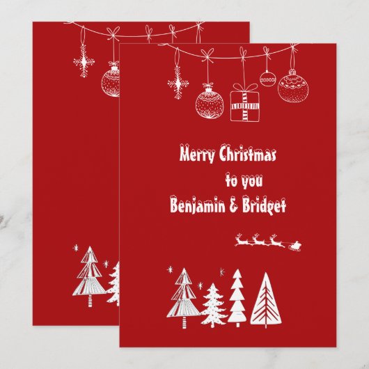 rote Skandinavienkarte (Vorne/Hinten)