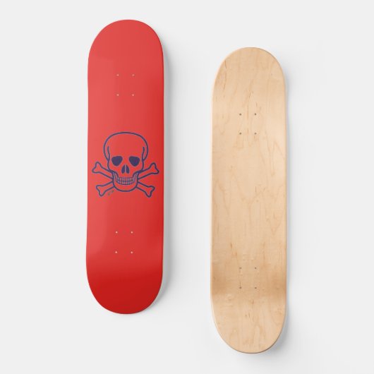 Rote Skateboard für Knochen (Vorderseite)