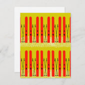 Rote Skier auf gelber Karte (Vorne/Hinten)