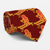Rote Skier-Krawatte Krawatte (Gerollt)