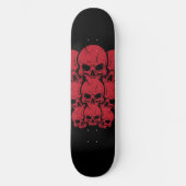 Rote Skulls Skateboard (Vorderseite)