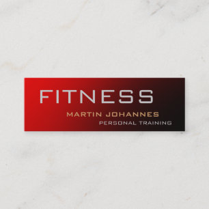 Rote Slim Unique Personal Trainer Visitenkarte