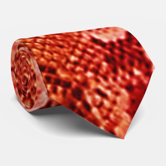 Rote Snakeskin-Krawatte Krawatte (Gerollt)