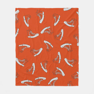Rote Sneakers: Vintage Nahtlose Printwerbung Fleecedecke