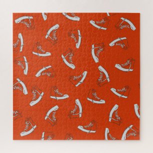 Rote Sneakers: Vintage Nahtlose Printwerbung Puzzle