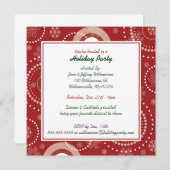 Rote Snowflake Wirbel Feierliche Einladungen (Vorne/Hinten)