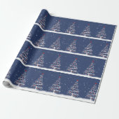 Rote Socken und Baseball-Schmuck an einem Baum Geschenkpapier (Ungerollt)