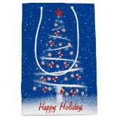 Rote Socken und Baseball Weihnachtsbaum Mittlere Geschenktüte (Vorderseite)