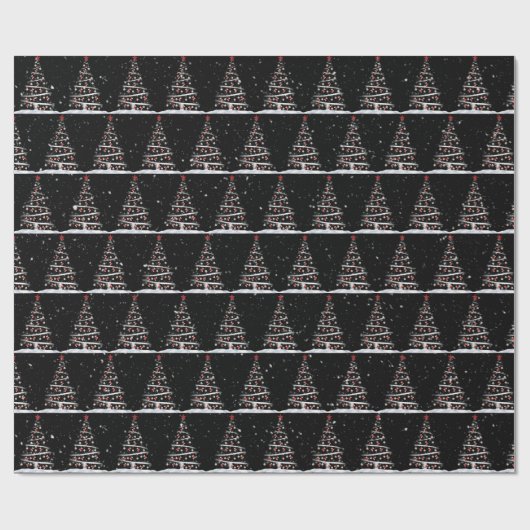 Rote Socken und Baseballs Weihnachtsbaum Geschenkpapier (Flach)