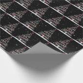 Rote Socken und Baseballs Weihnachtsbaum Geschenkpapier (Ecke)