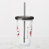 Rote Softball-Mama personalisiert Acryltrinkbecher (Rechts)