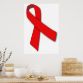 Rote Solidarnosc-Band der Menschen, die mit AIDS l Poster (Küche)