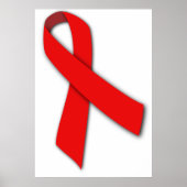 Rote Solidarnosc-Band der Menschen, die mit AIDS l Poster (Vorne)