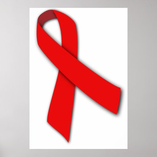 Rote Solidarnosc-Band der Menschen, die mit AIDS l Poster (Vorne)